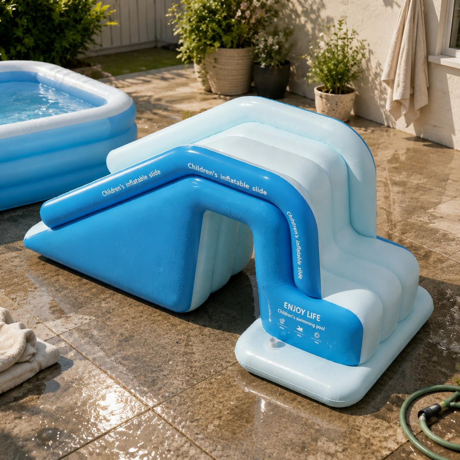 Kids Outdoor Water Toys - Tobogán Inflable para Piscina, Parque Acuático
