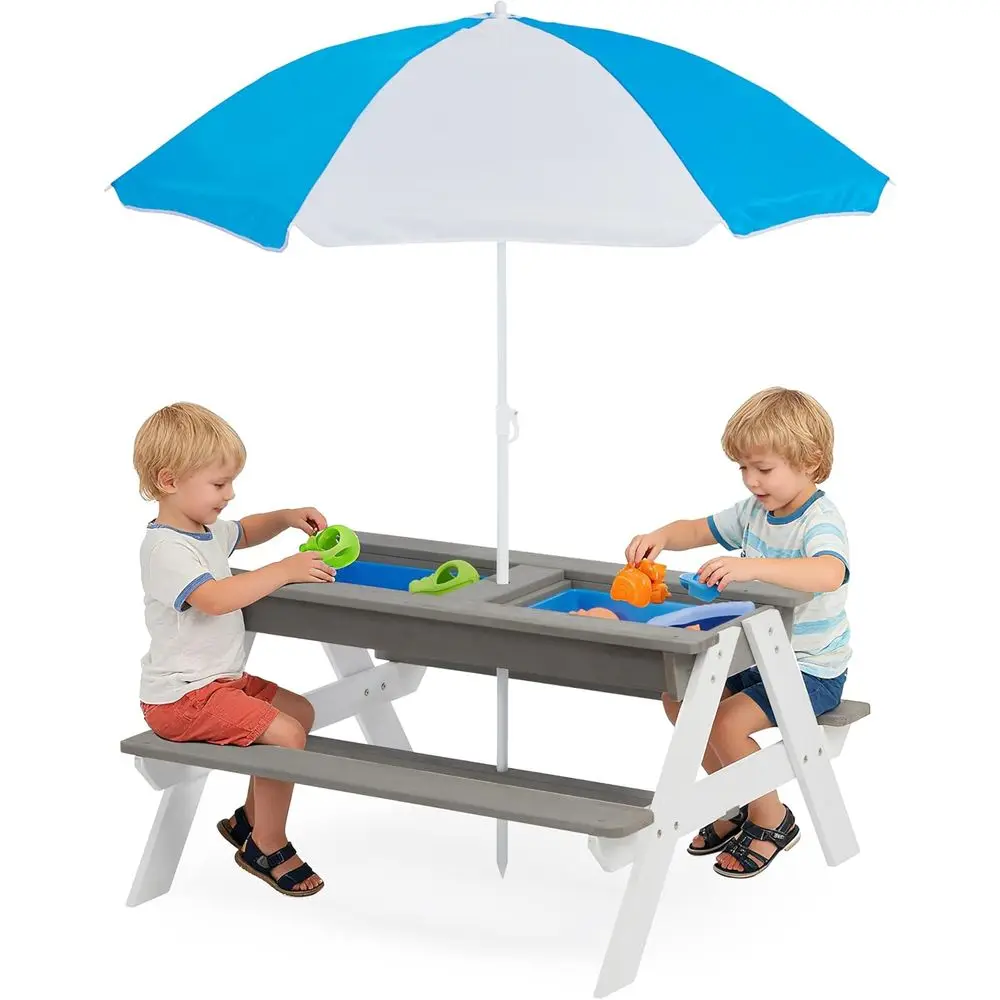 Kids Outdoor Umbrella - Mesa de Picnic Convertible 3 en