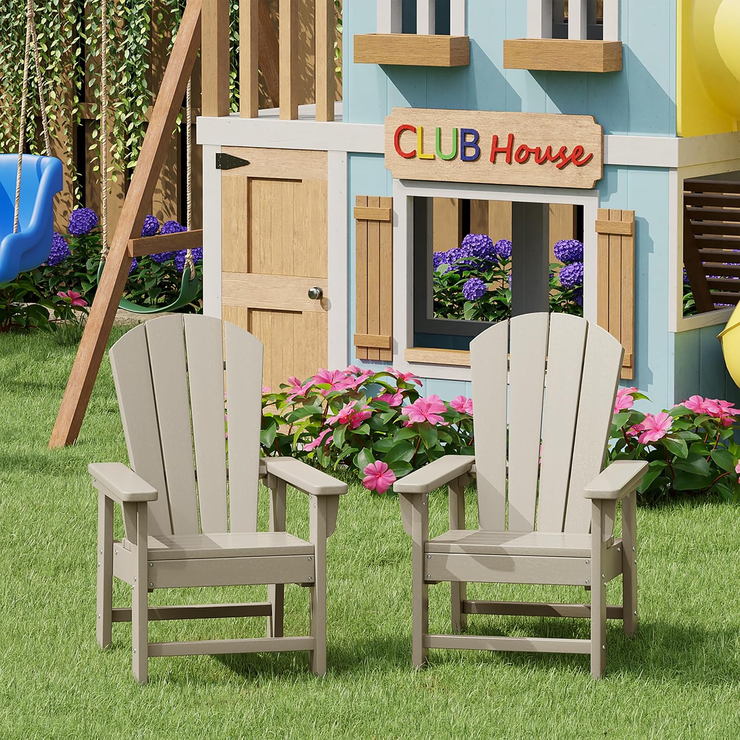 Kids Outdoor Lounger Chair - Juego de 2 Sillas Infantiles para