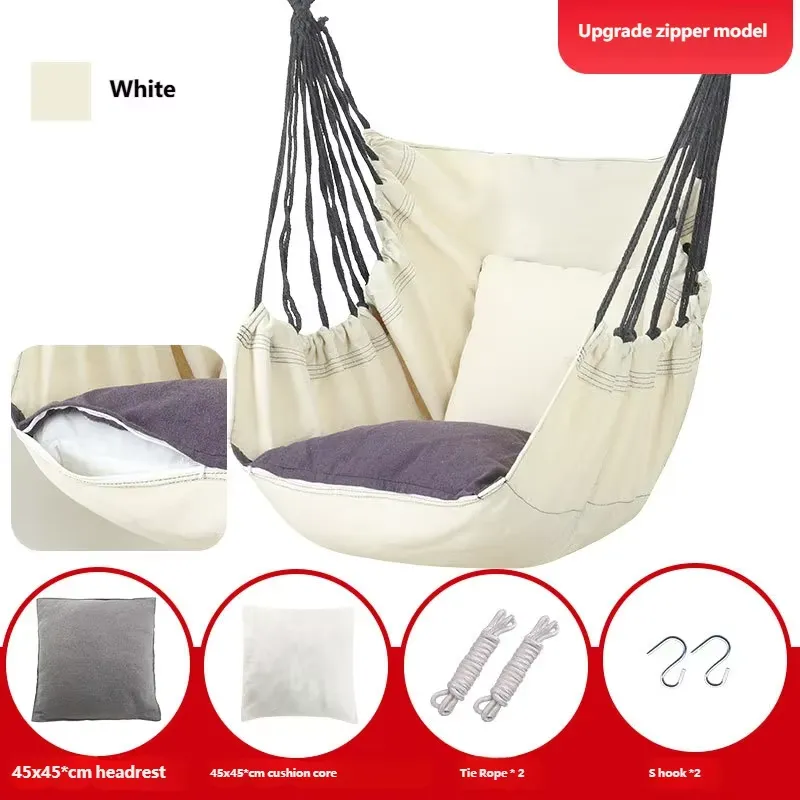 Kids Outdoor Swing Chair - Hamaca de Lona con Almohada, Silla
