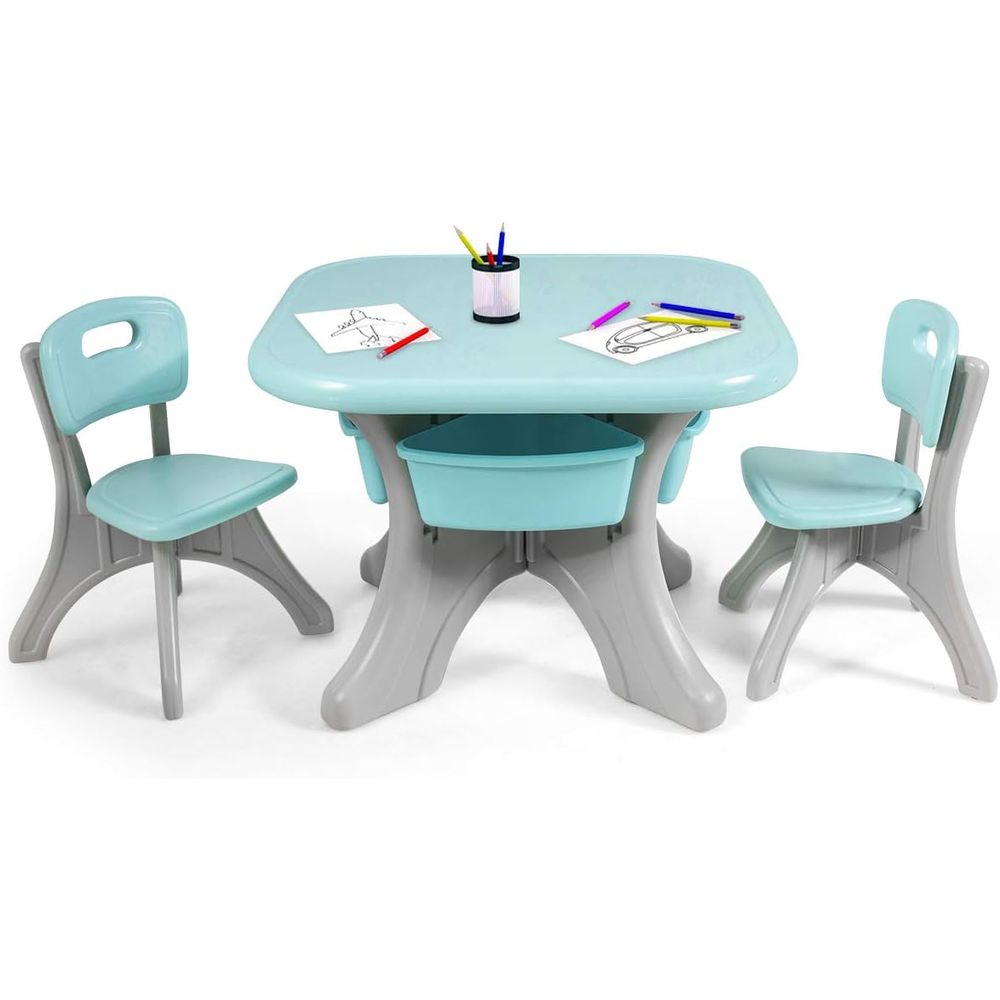 Kids Outdoor Activity Table - Mesa y Sillas para Niños, Juego