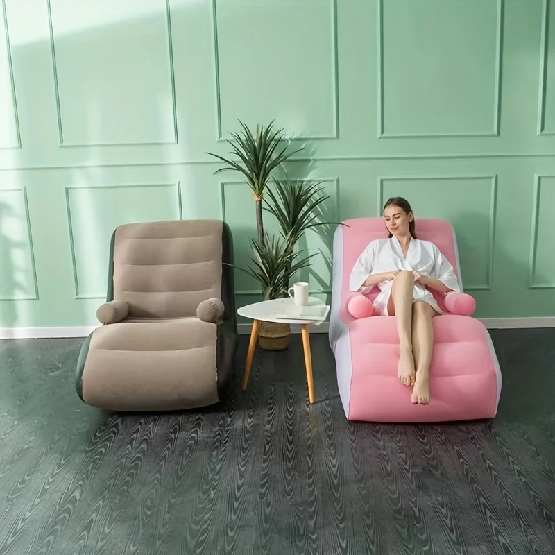 Kids Outdoor Lounge - Sofá perezoso inflable de PVC flocado