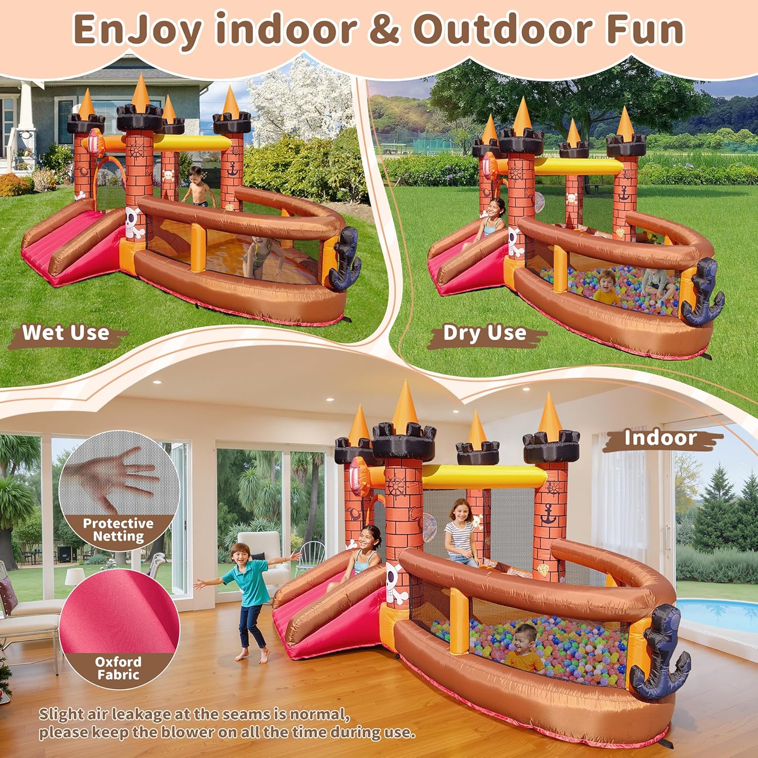 Casa Inflable para Niños de 3  - Kids Outdoor Jumping Castle reseña y precio