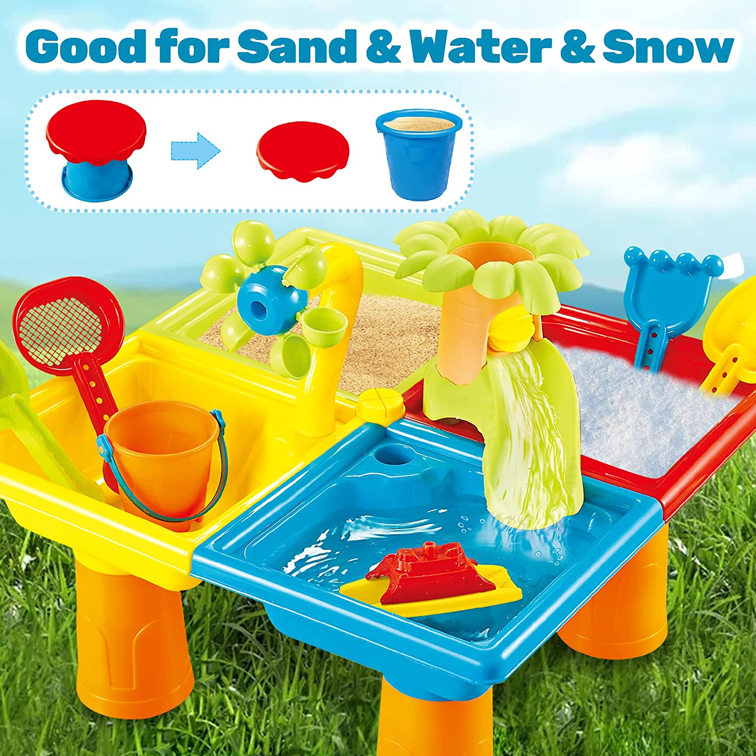 Mesa de playa para niños, jueg - Kids Outdoor Water Toys reseña y precio