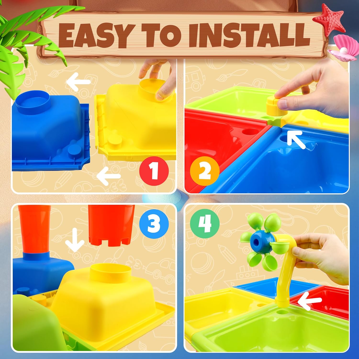 Mesa de agua de verano para ni - Kids Outdoor Water Toys reseña y precio