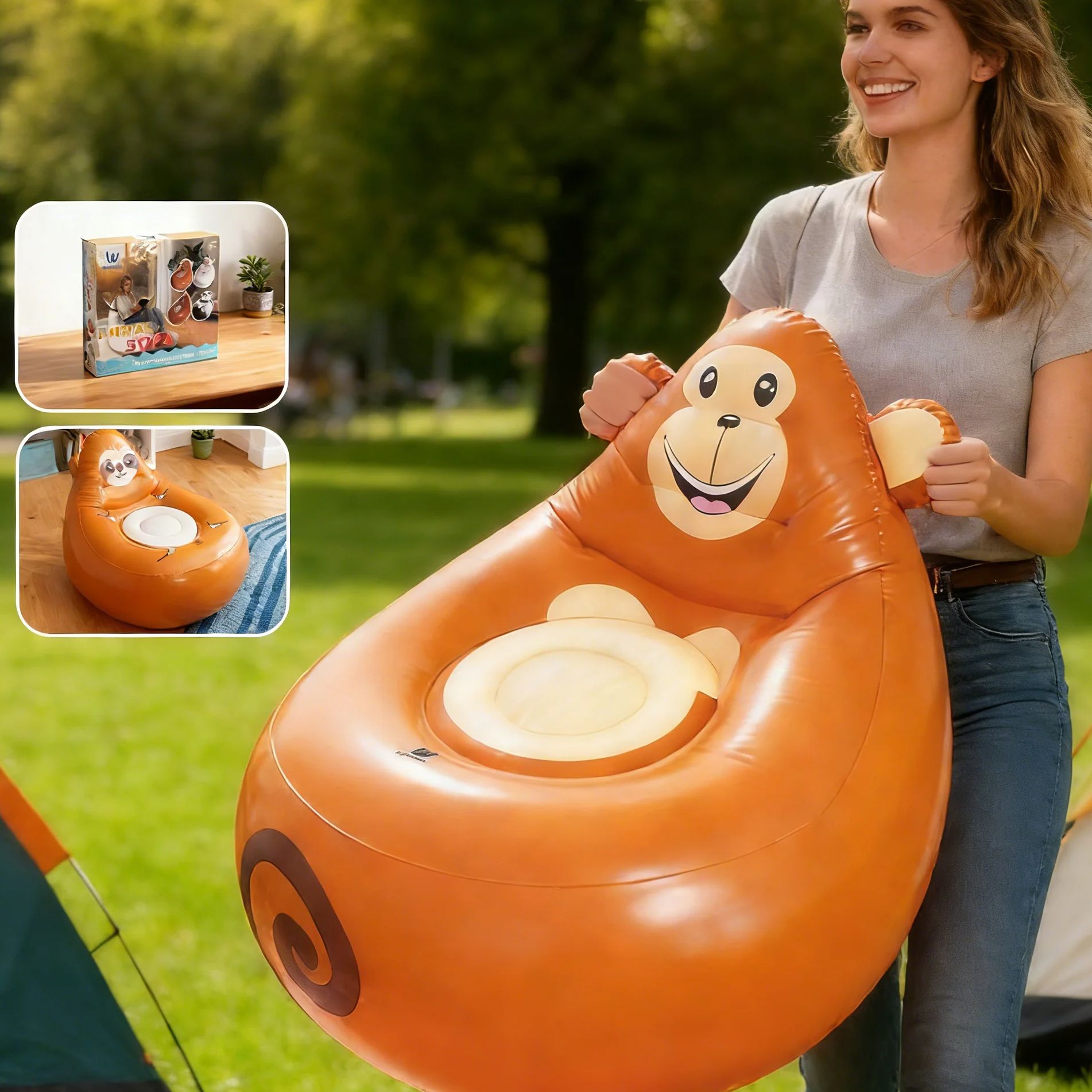 Sofá perezoso inflable para ni - Kids Outdoor Lounge reseña y precio
