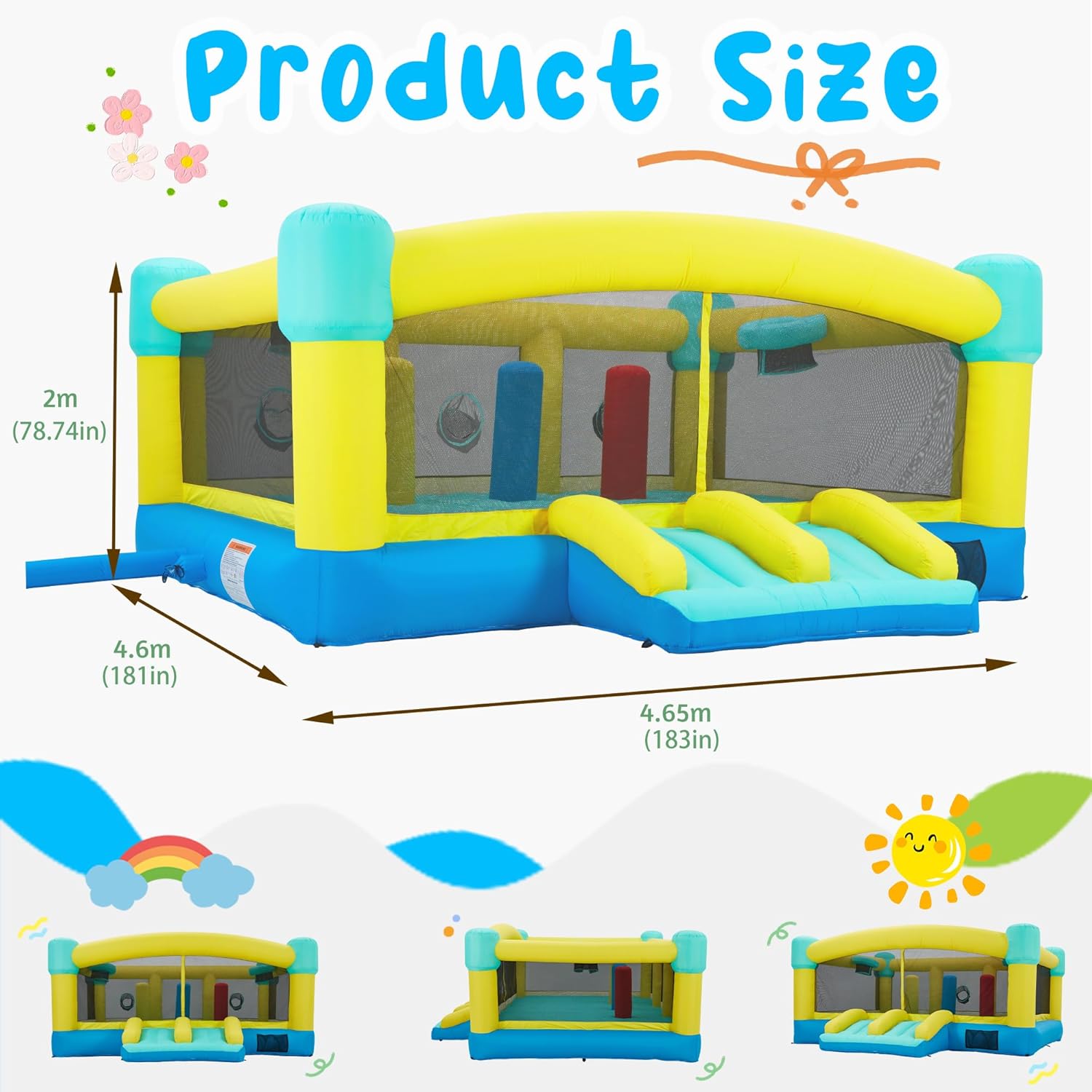 Gran Castillo Inflable, 15 x 1 - Kids Outdoor Wendy House reseña y precio