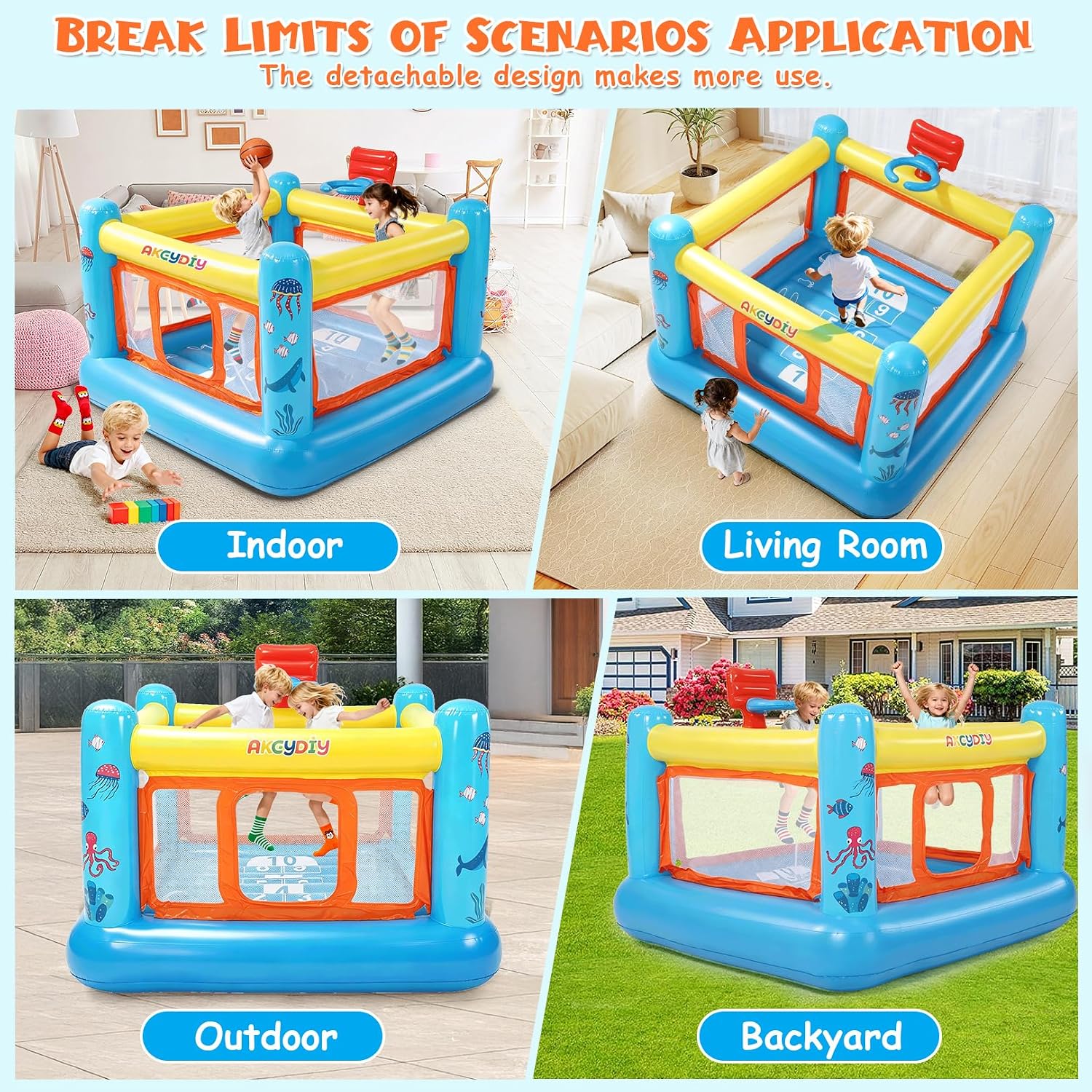 Casa de Brinco Inflable de PVC - Kids Outdoor Jumping Castle reseña y precio