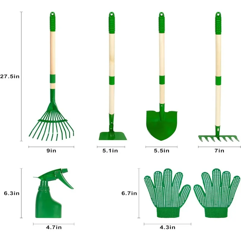 Juego de 7 Herramientas de Jar - Kids Outdoor Yard Tools reseña y precio