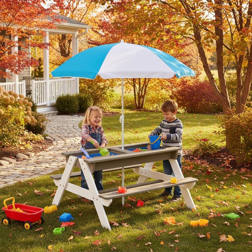 Mesa de Picnic para Niños, Mes - Kids Outdoor Activity Table reseña y precio