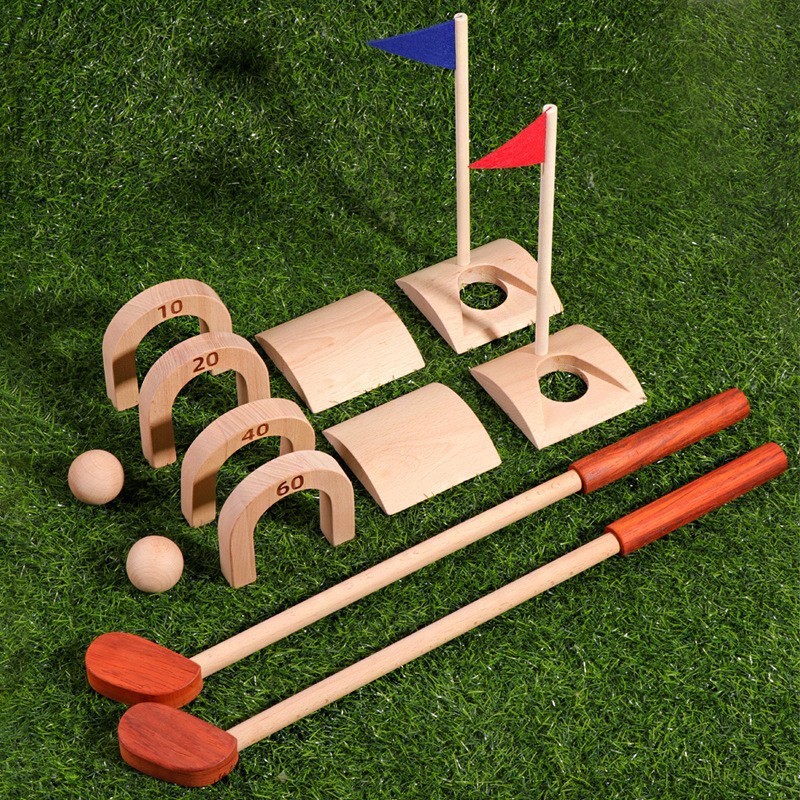 Juego de pelotas de golf para  - Kids Outdoor Wooden Playset reseña y precio