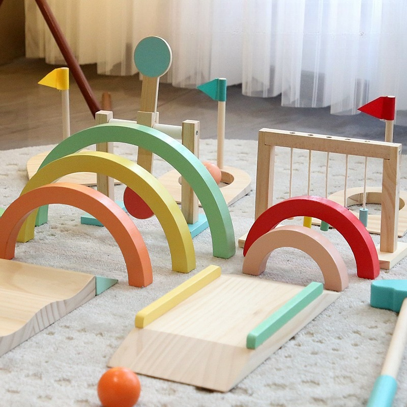 Juego de pelotas de golf para  - Kids Outdoor Wooden Playset reseña y precio