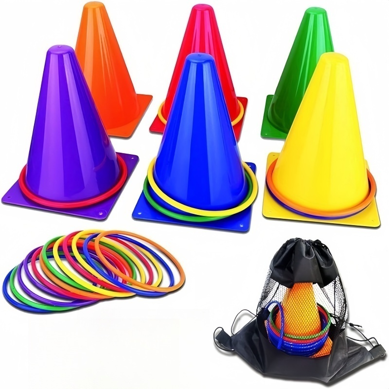 1 Juego de anillos de conos de - Kids Outdoor Yard Tools reseña y precio