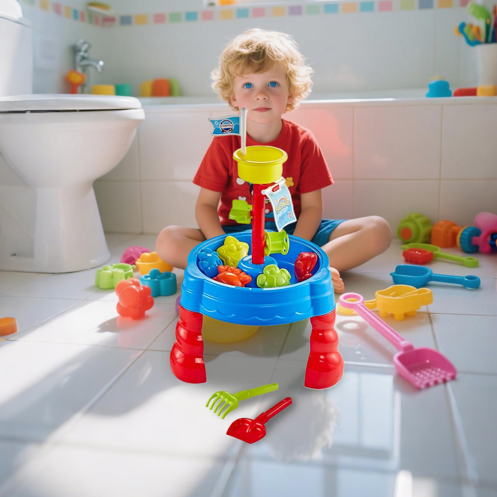 Mesa de arena y agua, mesa de  - Kids Outdoor Activity Table reseña y precio