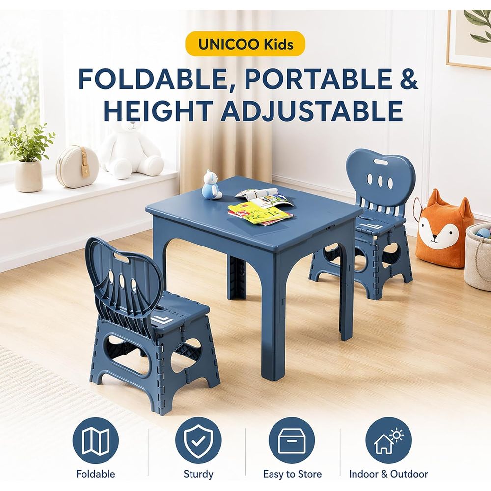 Juego de mesa y sillas plegabl - Kids Outdoor Activity Table reseña y precio