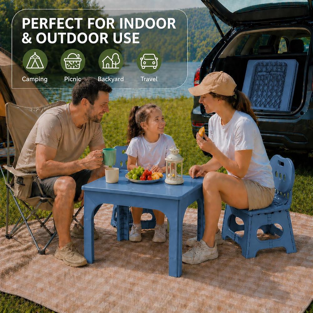 Juego de mesa y sillas plegabl - Kids Outdoor Activity Table reseña y precio
