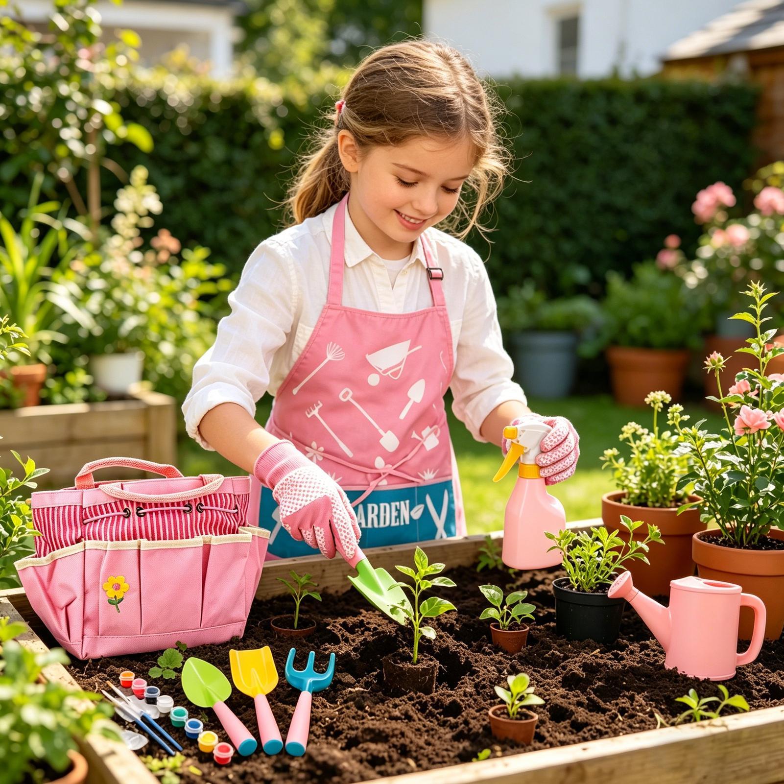 Kit de jardinería para niños,  - Kids Outdoor Yard Tools reseña y precio