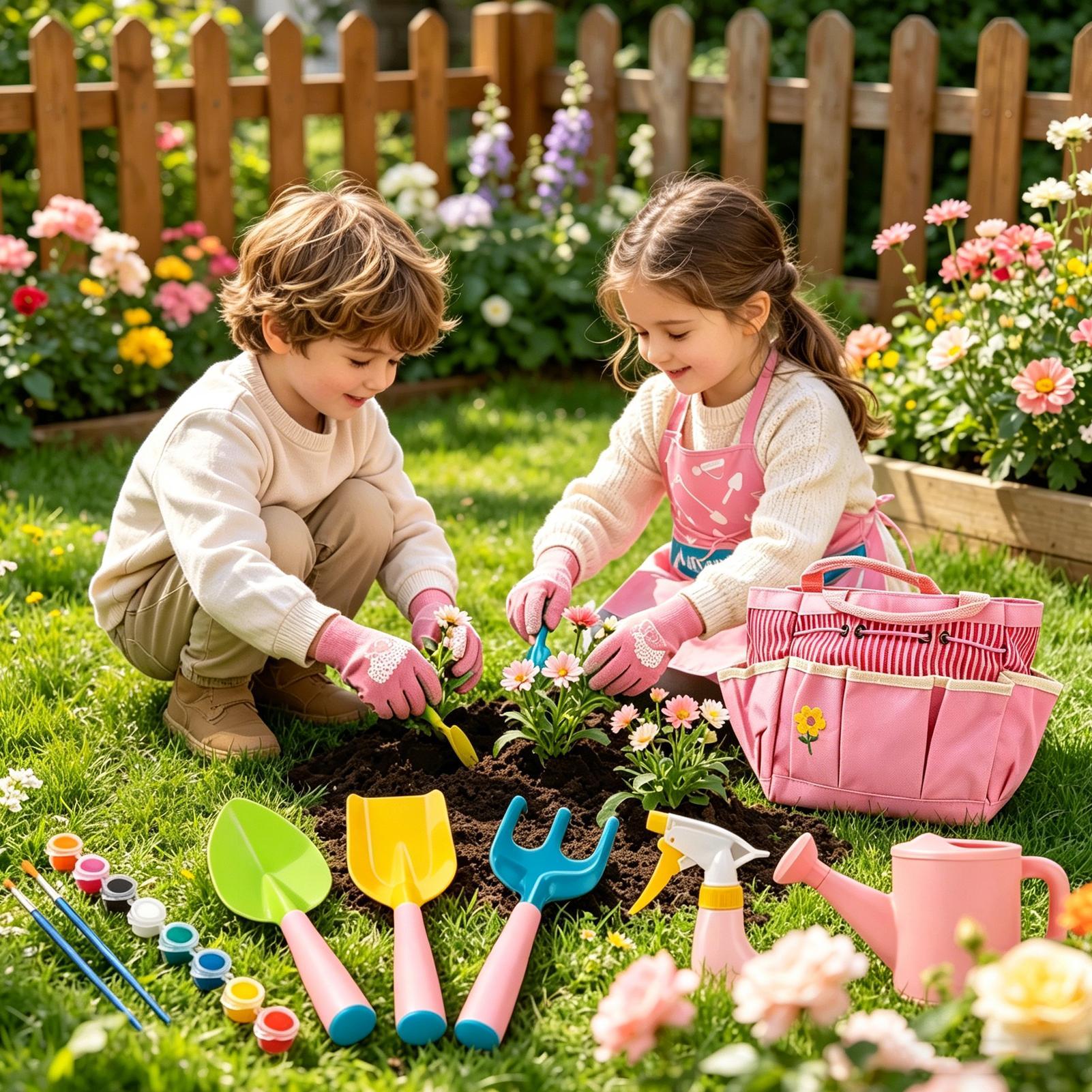 Kit de jardinería para niños,  - Kids Outdoor Yard Tools reseña y precio