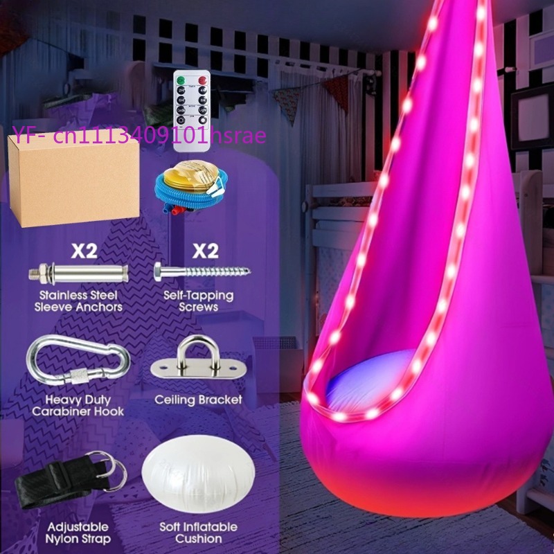 Hamaca Inflable LED Brillante, - Kids Outdoor Swing Chair reseña y precio