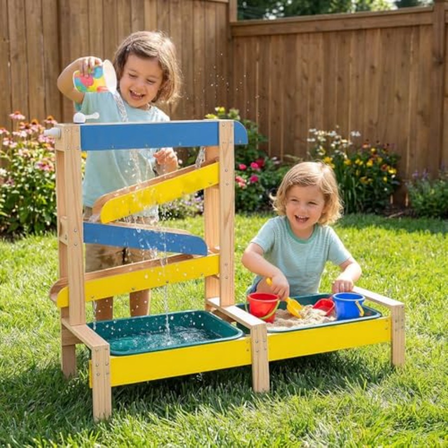 Juego de actividades al aire l - Kids Outdoor Wooden Playset reseña y precio