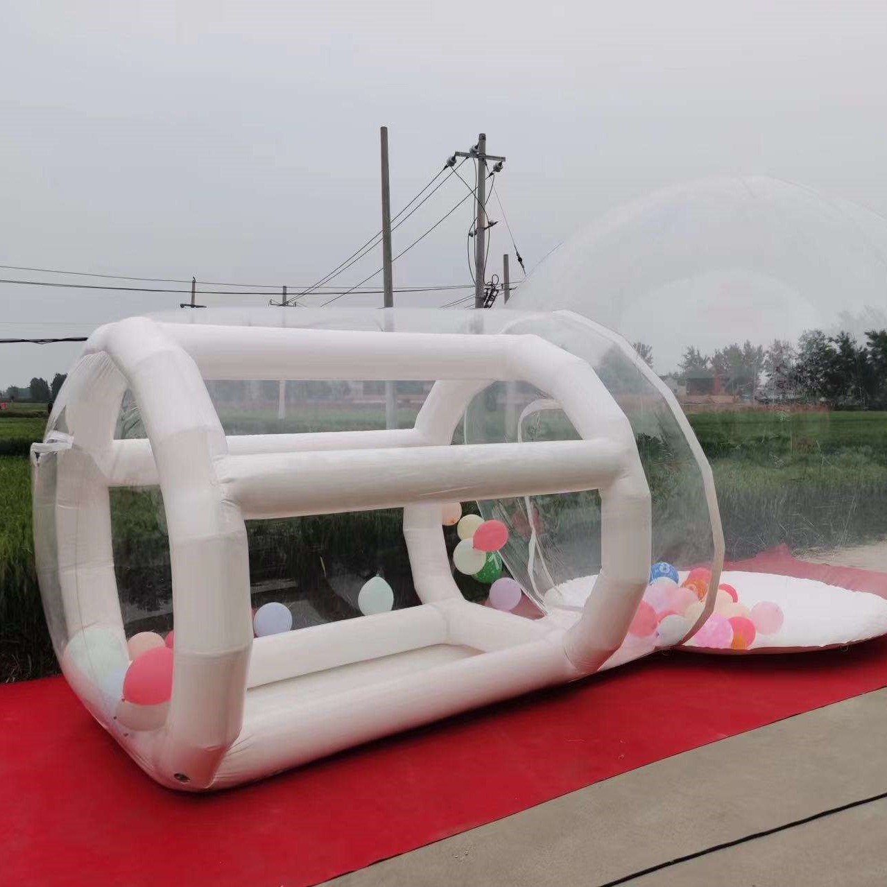 Castillo Inflable de PVC Blanc - Kids Outdoor Jumping Castle reseña y precio