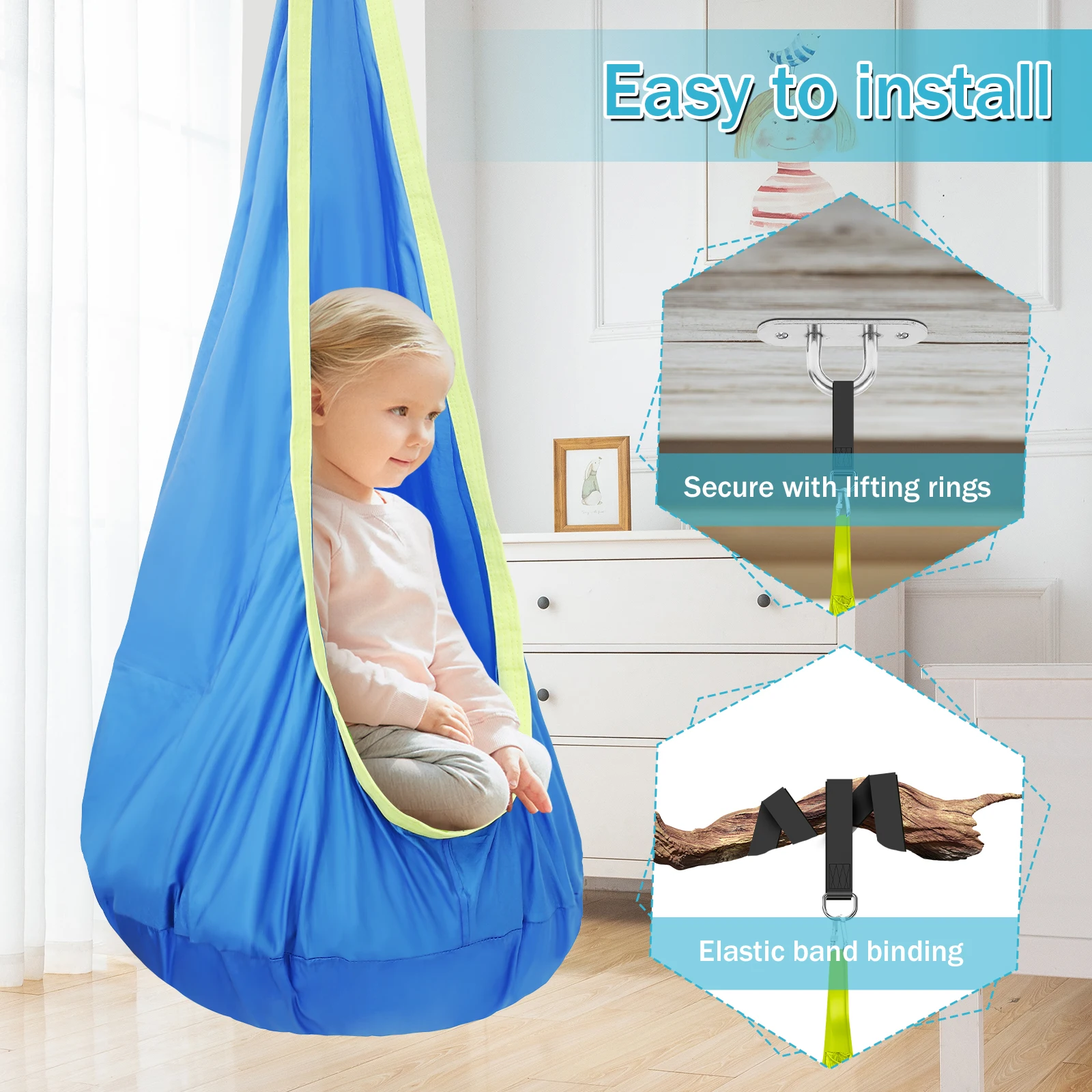 Silla Columpio Sensorial para  - Kids Outdoor Swing Chair reseña y precio