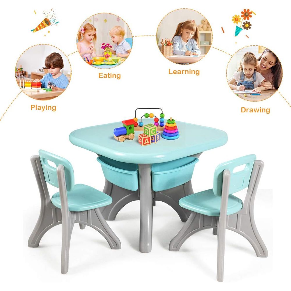 Mesa y Sillas para Niños, Jueg - Kids Outdoor Activity Table reseña y precio