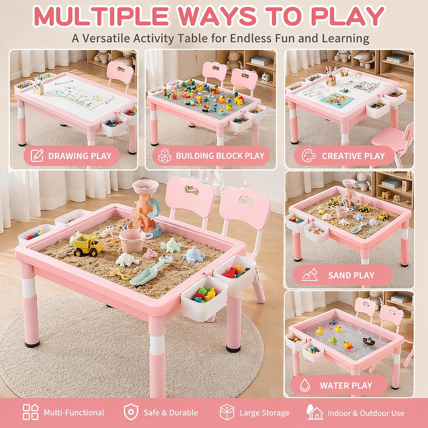 Mesa de Actividades para Niños - Kids Outdoor Activity Table reseña y precio