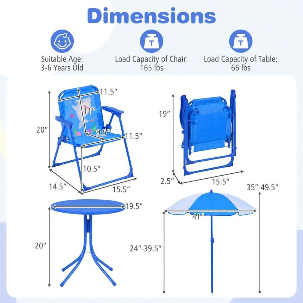 Mesa de Picnic Infantil para E - Kids Outdoor Umbrella reseña y precio